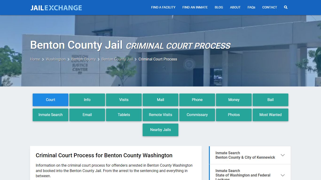 Benton County Jail Criminal Court Process - Jail Exchange